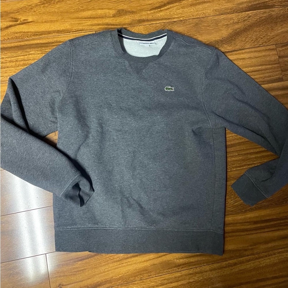Men’a grey Lacoste sweater crewneck